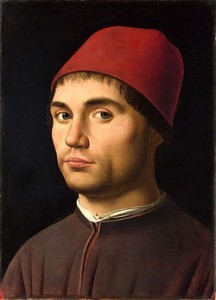 "Ritratto d'uomo" di Antonello da Messina. Alcuni critici ipotizzano che sia un autoritratto