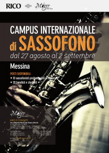Locandina Primo Campus internazionale del Sassofono di Messina