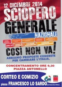 Sciopero Cgil 12-12-2014