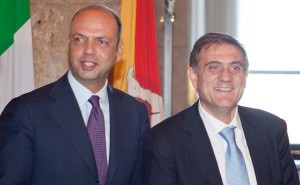 Il ministro dell'Interno Alfano e il presidente ARS Ardizzone