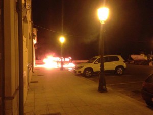 Auto in fiamme Barcellona 3-7-2015 a