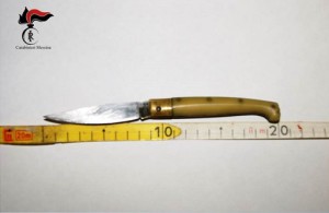 coltello sequestrato carabinieri