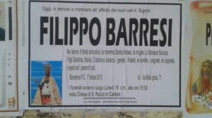 necrologio Filippo Barresi