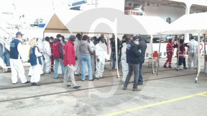 Sbarco migranti, profughi Messina 1-2-2016 a
