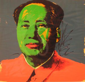 ANDY WARHOL Mao Tse Tung1972. serigrafia su Beckett High White Paper Pezzo Unico 914x914 cm Coll.privata San Benedetto